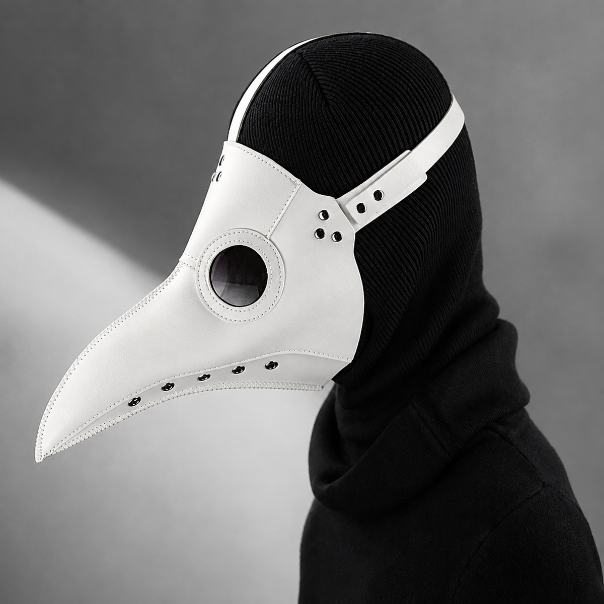 Plague Doctor Mask and Top Hat Steampunk Goggle Beak Mask Leather Hat