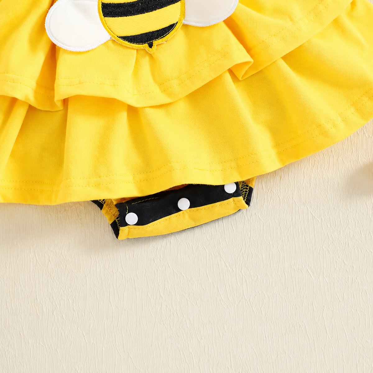 Baby Girl Bee Costume Romper Tutu Skirt with Antenna Headband