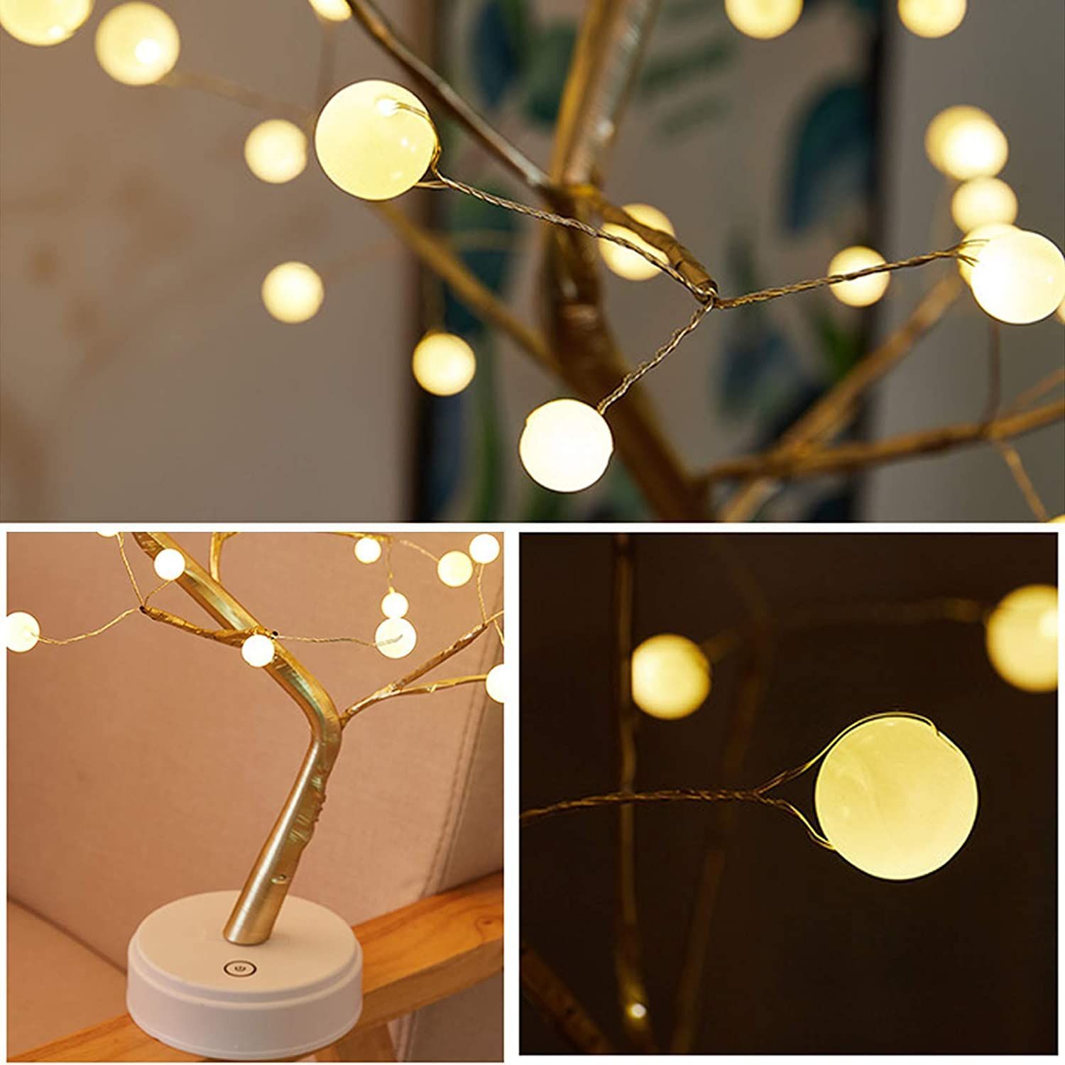 LED Boom Tafellamp met Flexibele Takken en Warm Wit Licht