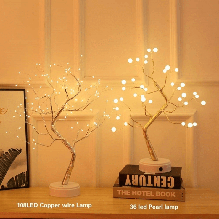 LED Boom Tafellamp met Flexibele Takken en Warm Wit Licht