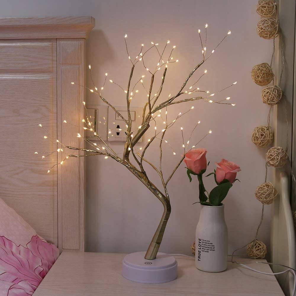 LED Boom Tafellamp met Flexibele Takken en Warm Wit Licht