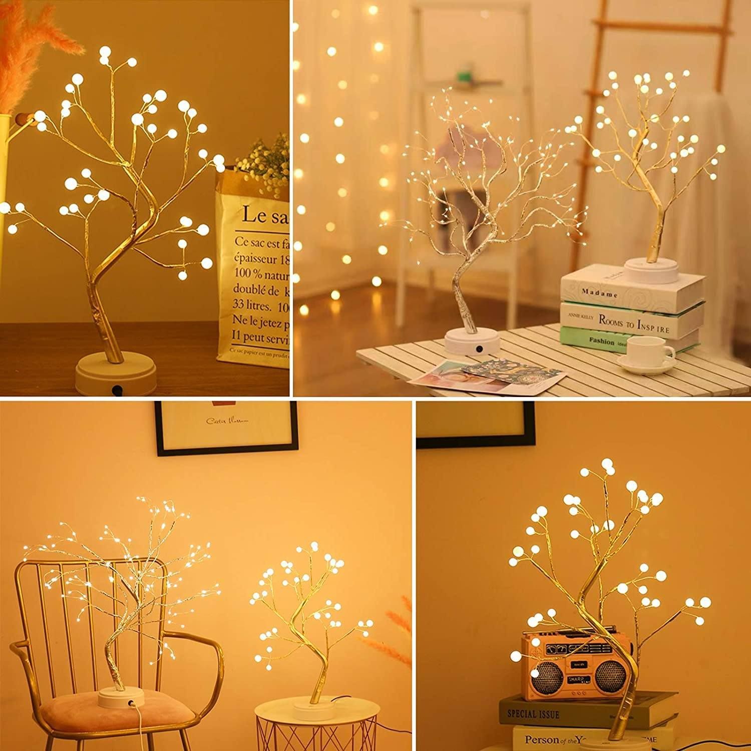 LED Boom Tafellamp met Flexibele Takken en Warm Wit Licht