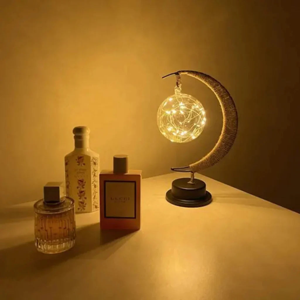 Maan Tafellamp met LED Lichtbol en Warme Verlichting