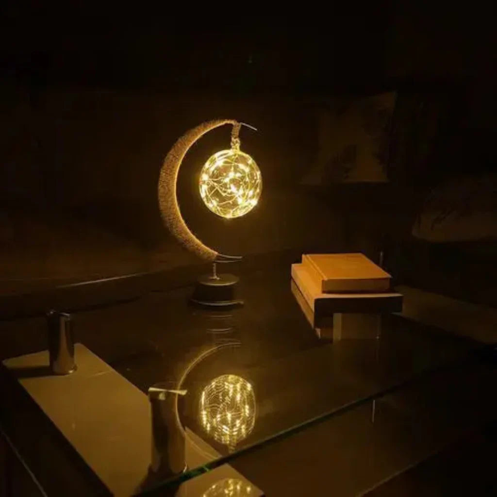 Maan Tafellamp met LED Lichtbol en Warme Verlichting