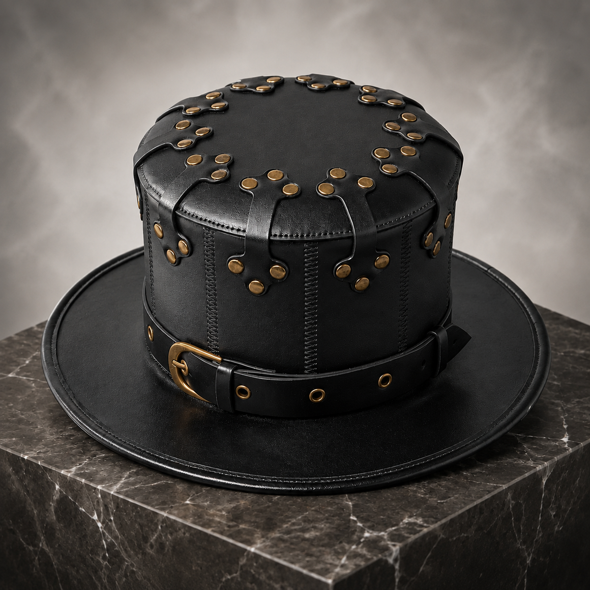 Plague Doctor Mask and Top Hat Steampunk Goggle Beak Mask Leather Hat