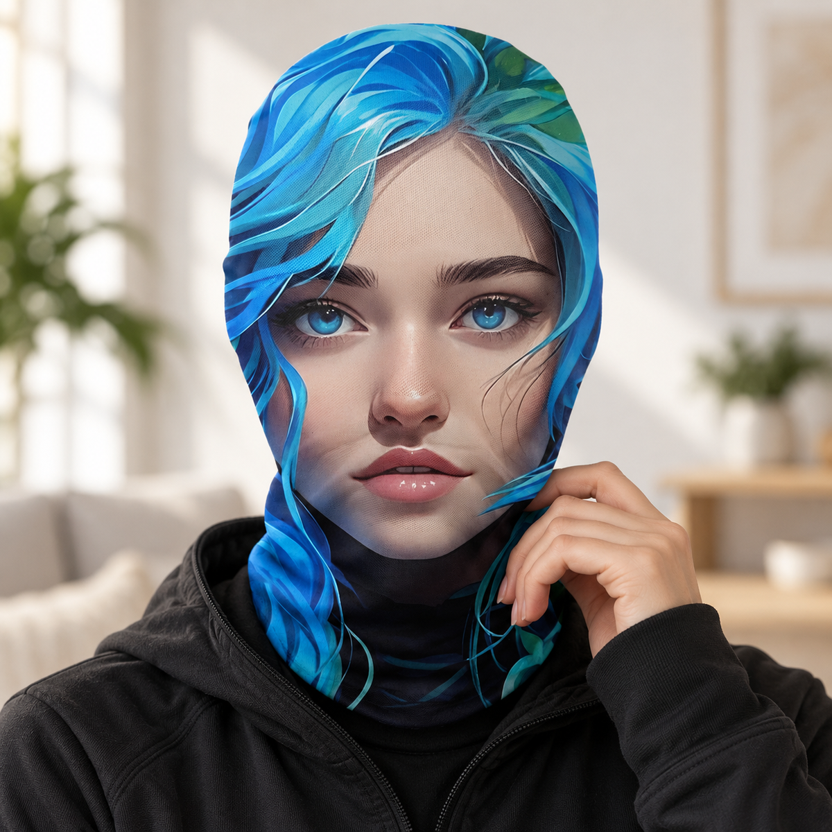 Novelty Printed Face Balaclava Full Face Mask Illustrated Art Designs
