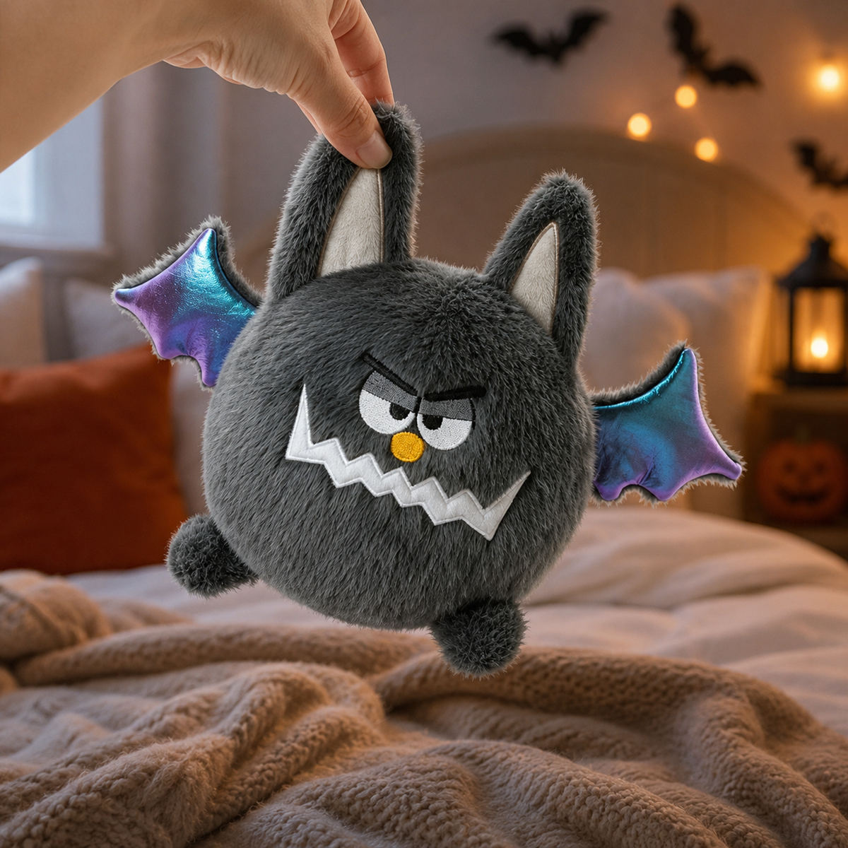 Halloween Plush Toy Pumpkin Spider Ghost Bat Stuffed Decoration 18cm