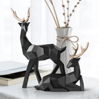 Abstracte Herten Beeld Set met Geometrisch Design