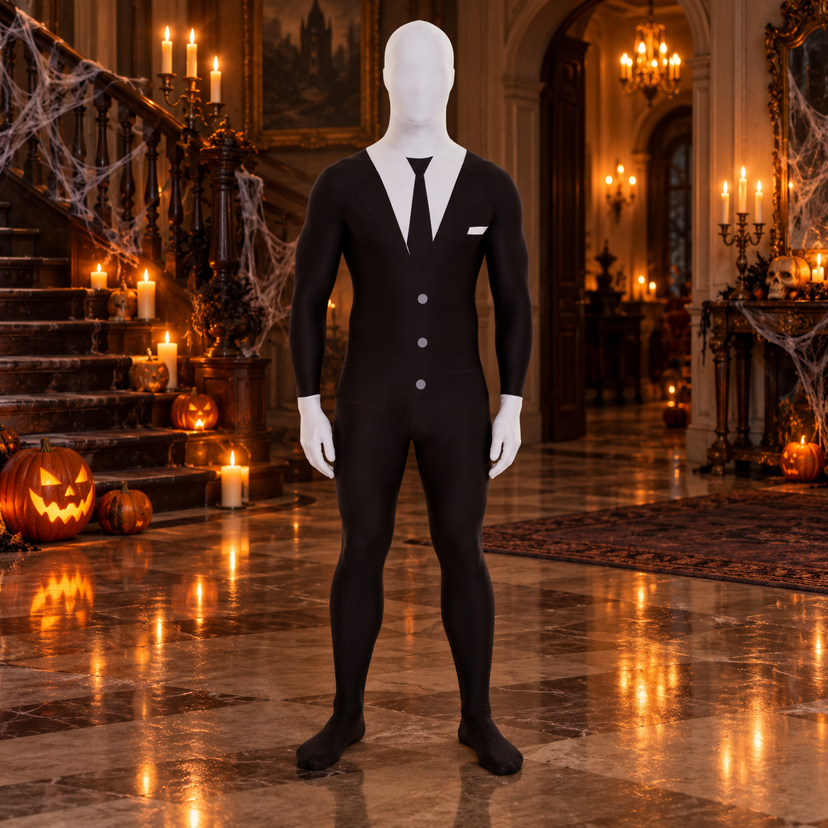 Full Body Horror Bodysuit Costume Ghoul Zombie Clown Mummy Faceless