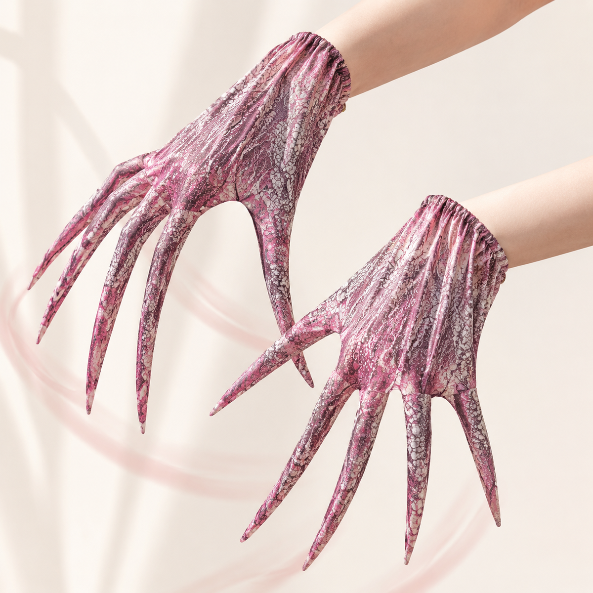 Flower Head Monster Costume Bodysuit Petal Hood Claw Gloves Feet