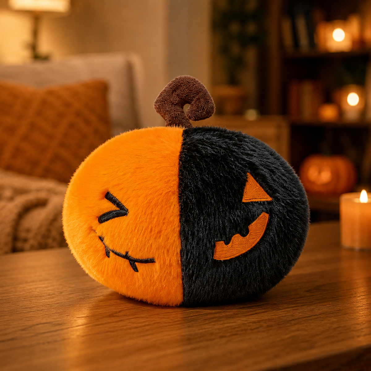 Halloween Plush Toy Pumpkin Spider Ghost Bat Stuffed Decoration 18cm