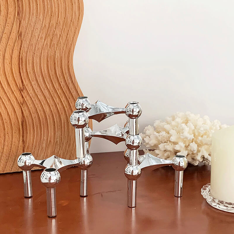 Moderne Metalen Kandelaar Set Design Kaarsenhouder voor Tafel