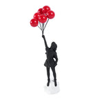 Ballon Meisje Decoratie Beeld met Rode Ballonnen