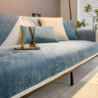 Antislip Chenille Bankhoes met Gestreept Design en Elastische Pasvorm
