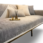 Antislip Chenille Bankhoes met Gestreept Design en Elastische Pasvorm