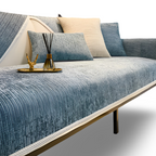 Antislip Chenille Bankhoes met Gestreept Design en Elastische Pasvorm