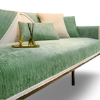 Antislip Chenille Bankhoes met Gestreept Design en Elastische Pasvorm