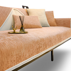 Antislip Chenille Bankhoes met Gestreept Design en Elastische Pasvorm