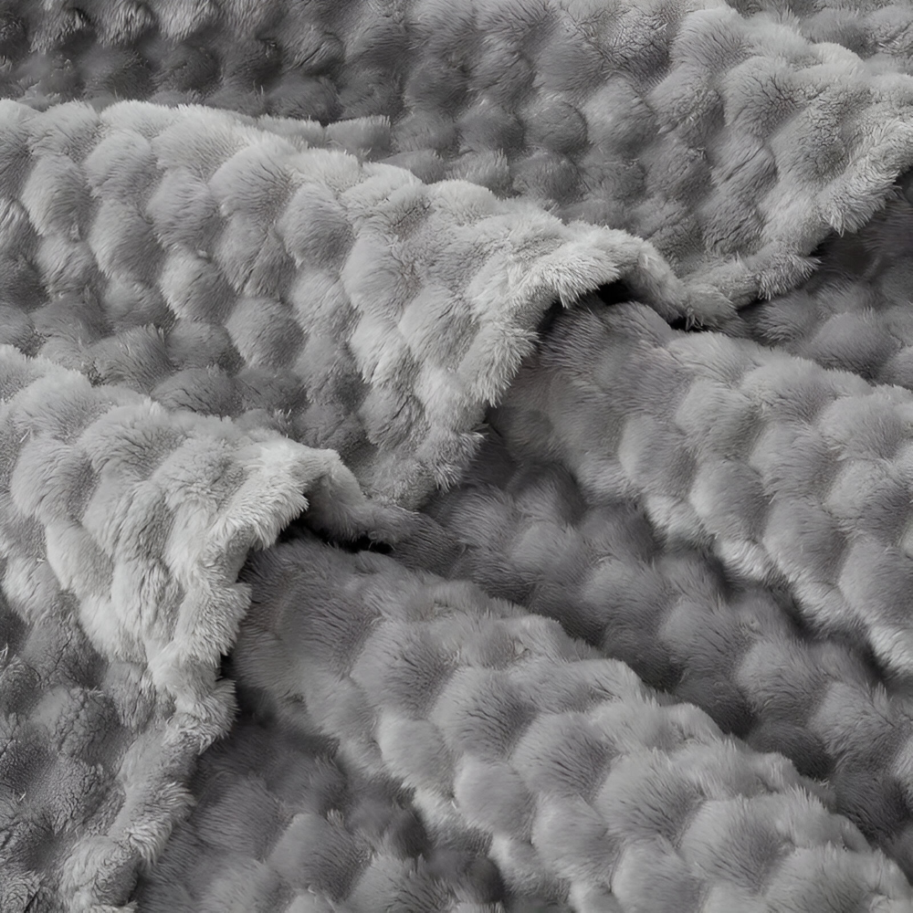 Pluche Fleece Deken met Structuur en Zacht Design