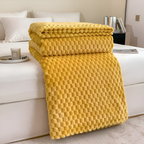 Pluche Fleece Deken met Structuur en Zacht Design