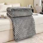 Pluche Fleece Deken met Structuur en Zacht Design
