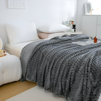 Pluche Fleece Deken met Structuur en Zacht Design