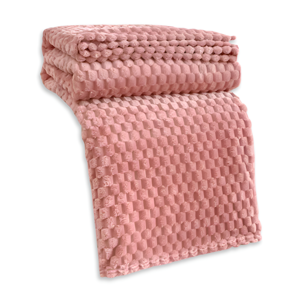 Pluche Fleece Deken met Structuur en Zacht Design