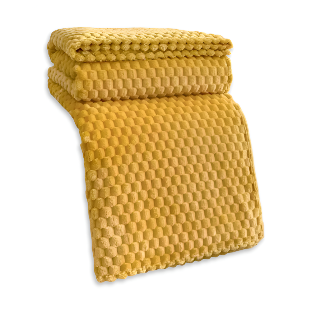 Pluche Fleece Deken met Structuur en Zacht Design