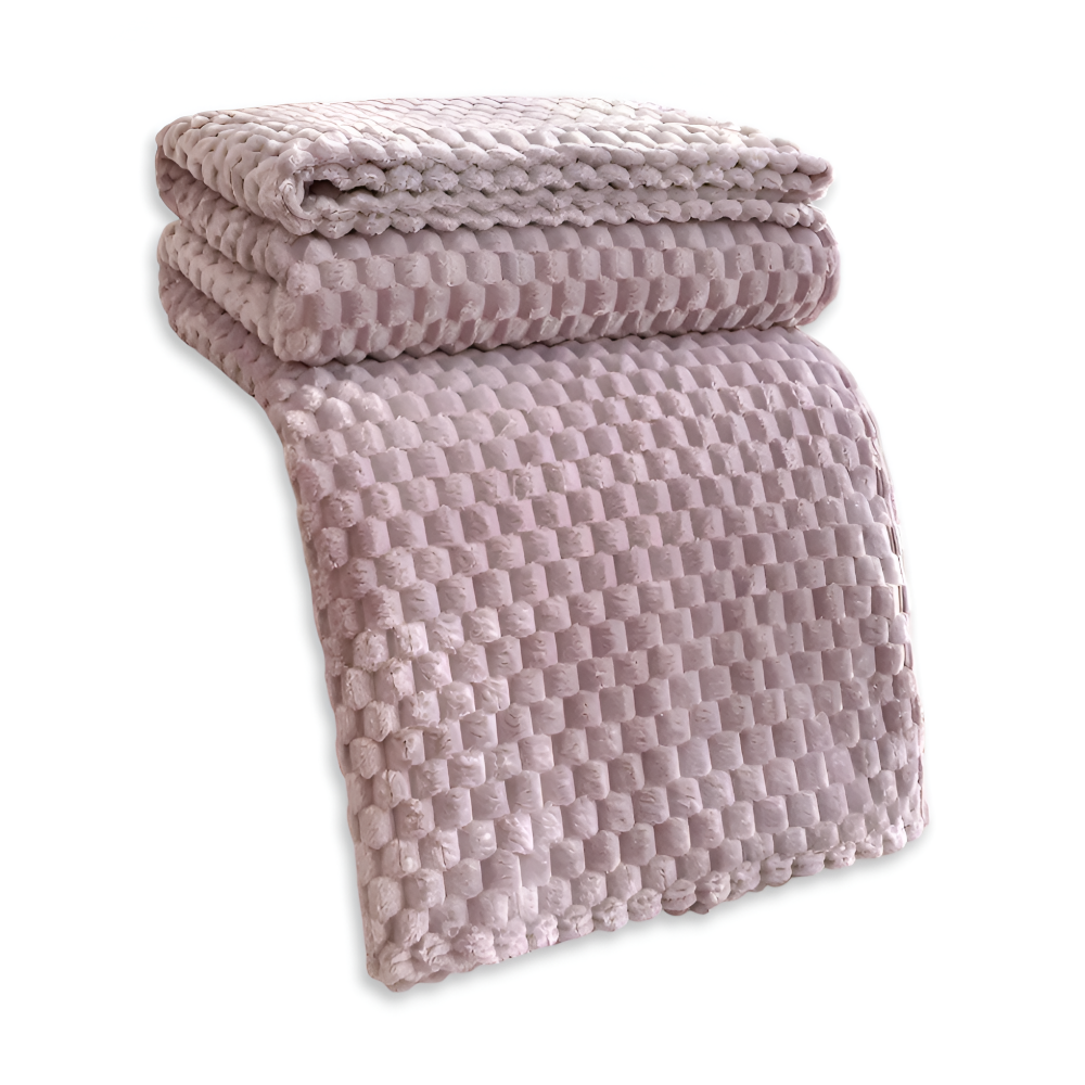 Pluche Fleece Deken met Structuur en Zacht Design