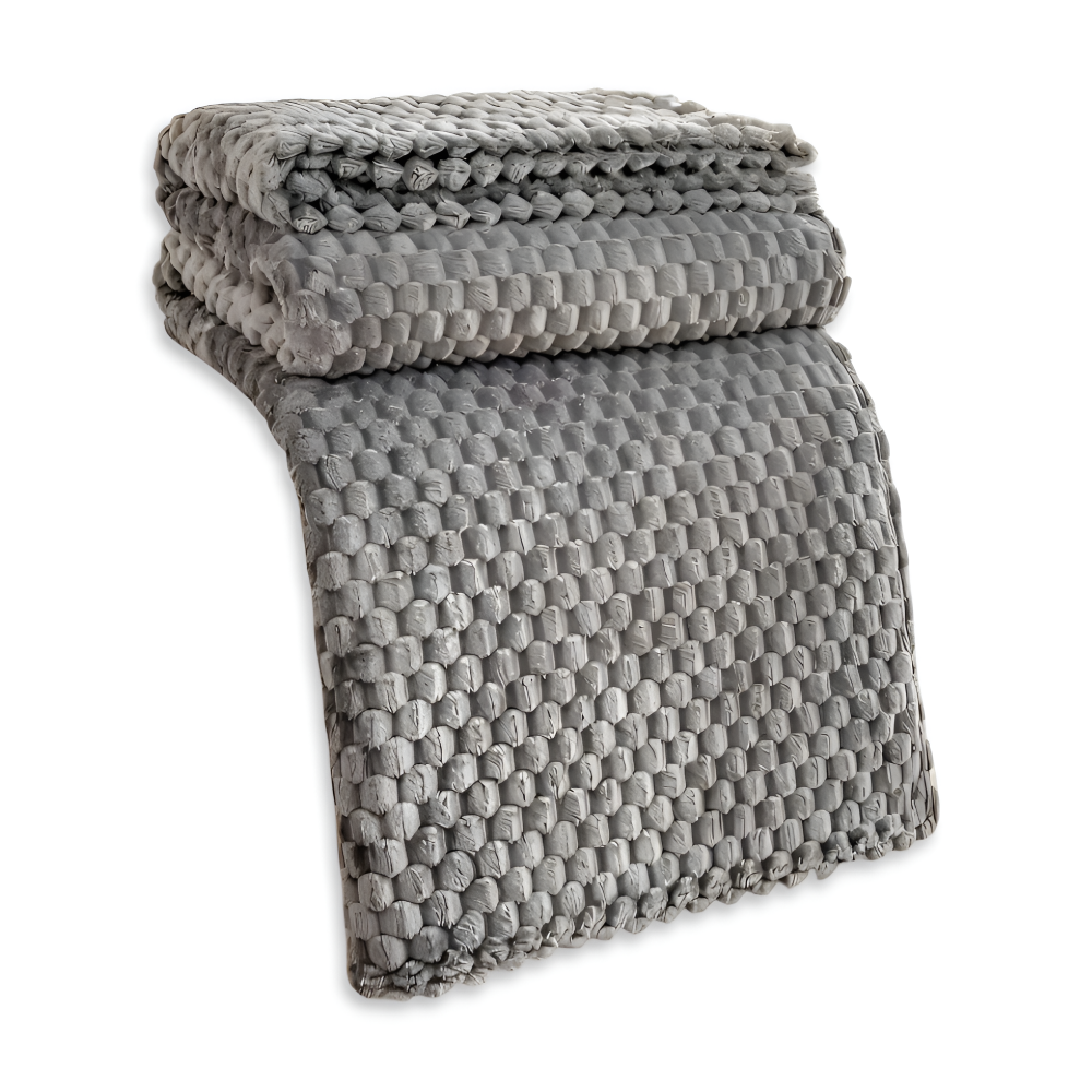 Pluche Fleece Deken met Structuur en Zacht Design
