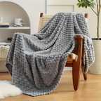 Pluche Fleece Deken met Structuur en Zacht Design