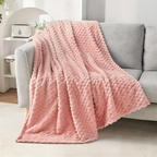 Pluche Fleece Deken met Structuur en Zacht Design