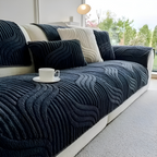 Antislip Velours Bankhoes met Geometrisch Patroon en Zachte Textuur