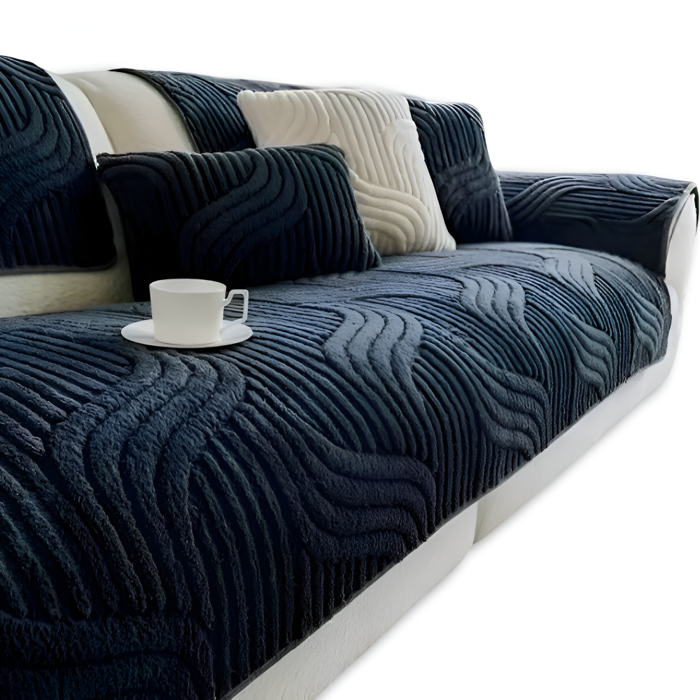 Antislip Velours Bankhoes met Geometrisch Patroon en Zachte Textuur
