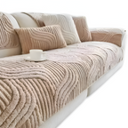 Antislip Velours Bankhoes met Geometrisch Patroon en Zachte Textuur