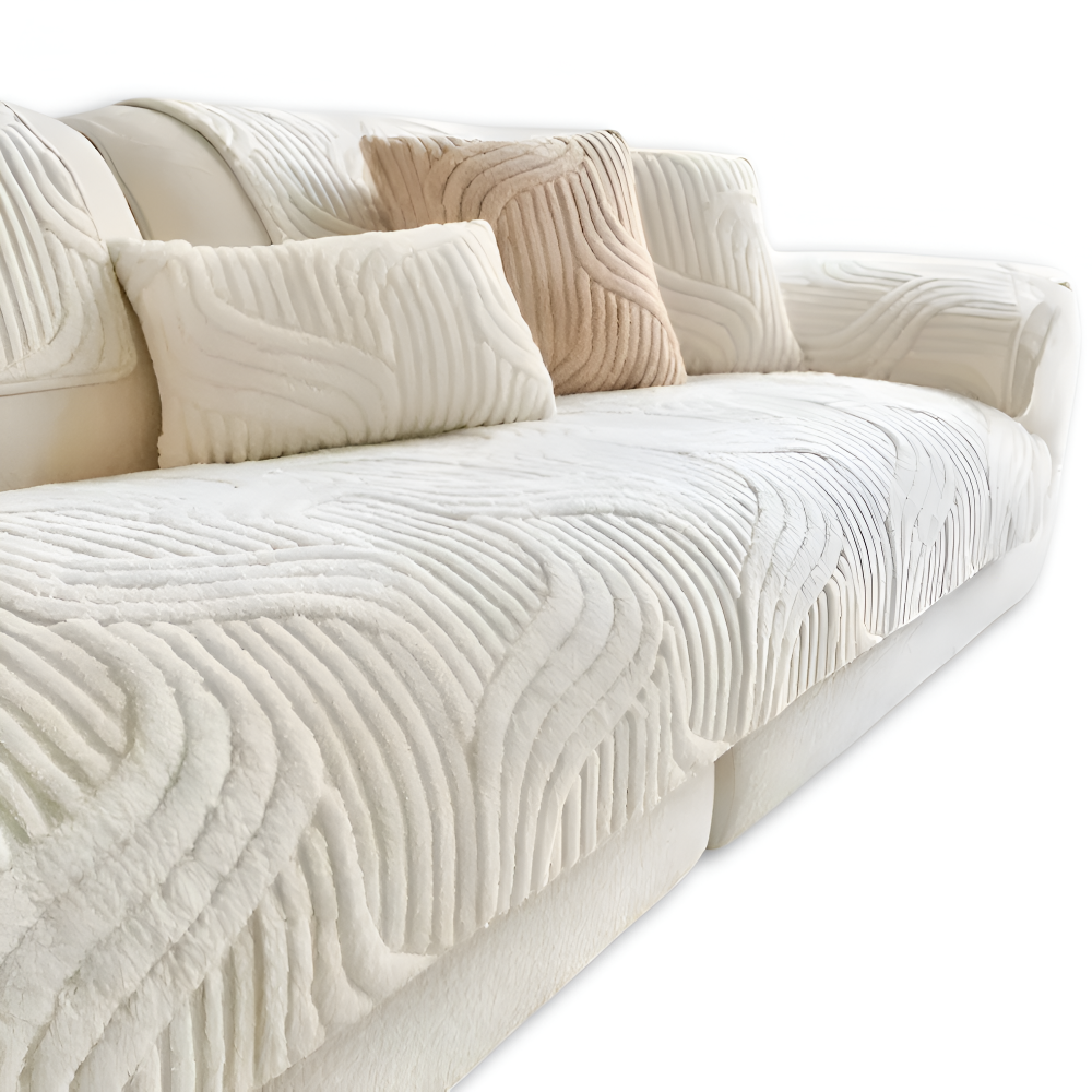 Antislip Velours Bankhoes met Geometrisch Patroon en Zachte Textuur