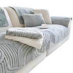 Antislip Velours Bankhoes met Geometrisch Patroon en Zachte Textuur