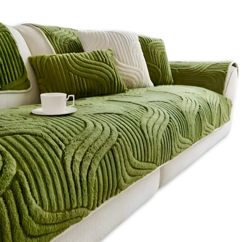 Antislip Velours Bankhoes met Geometrisch Patroon en Zachte Textuur
