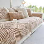 Antislip Velours Bankhoes met Geometrisch Patroon en Zachte Textuur