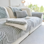 Antislip Velours Bankhoes met Geometrisch Patroon en Zachte Textuur