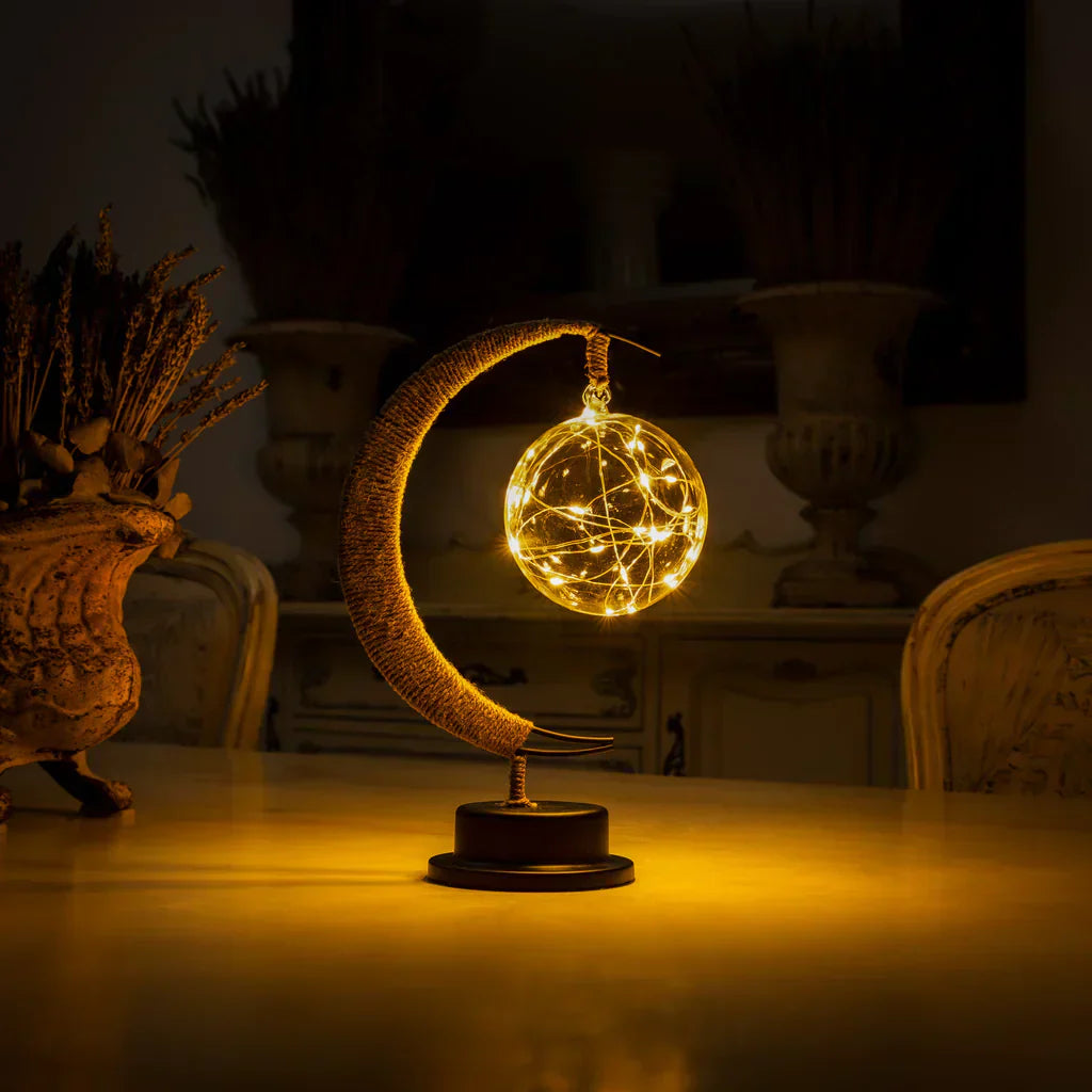 Maan Tafellamp met LED Lichtbol en Warme Verlichting