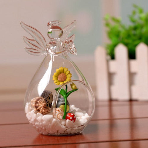 Angel Glass Tealight Holder with Decorative Display Design