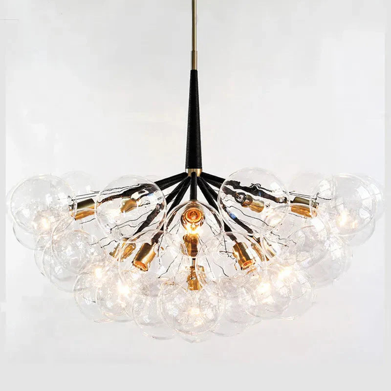 Moderne Glazen Bubble Hanglamp met Meerdere Bollen en Verstelbare