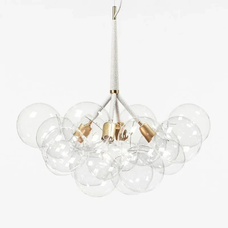 Moderne Glazen Bubble Hanglamp met Meerdere Bollen en Verstelbare