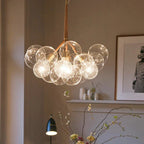 Moderne Glazen Bubble Hanglamp met Meerdere Bollen en Verstelbare