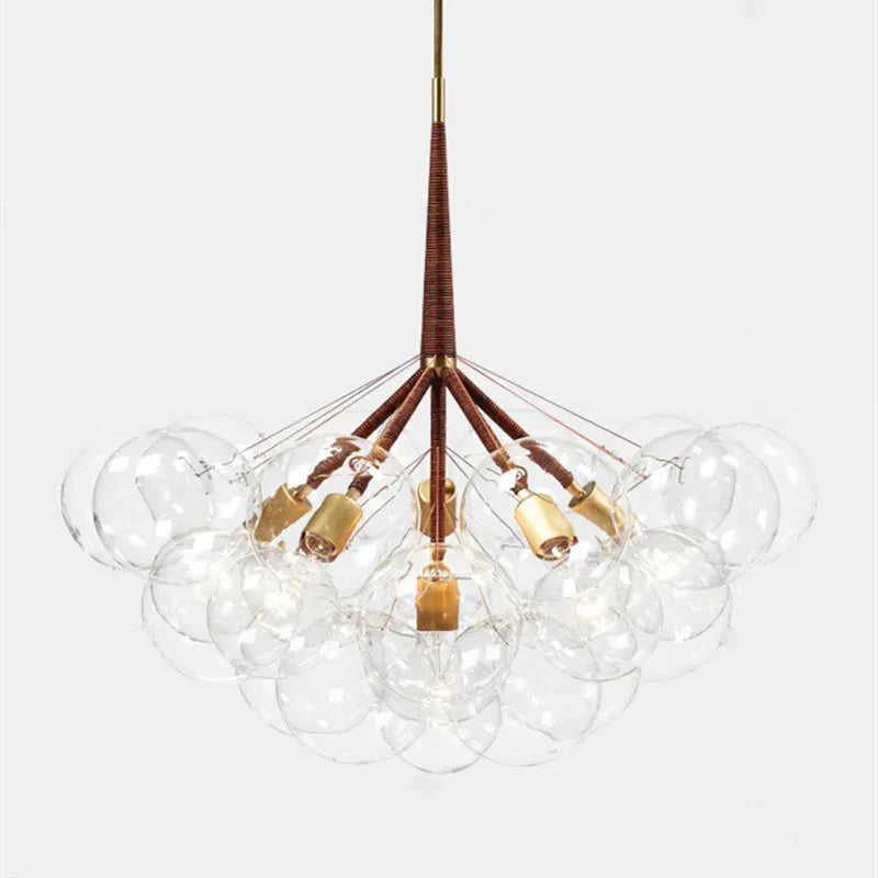 Moderne Glazen Bubble Hanglamp met Meerdere Bollen en Verstelbare