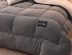 Pluche Dekbedovertrek Set met Gewatteerd Design en Extra Zachte Textuur