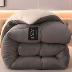 Pluche Dekbedovertrek Set met Gewatteerd Design en Extra Zachte Textuur