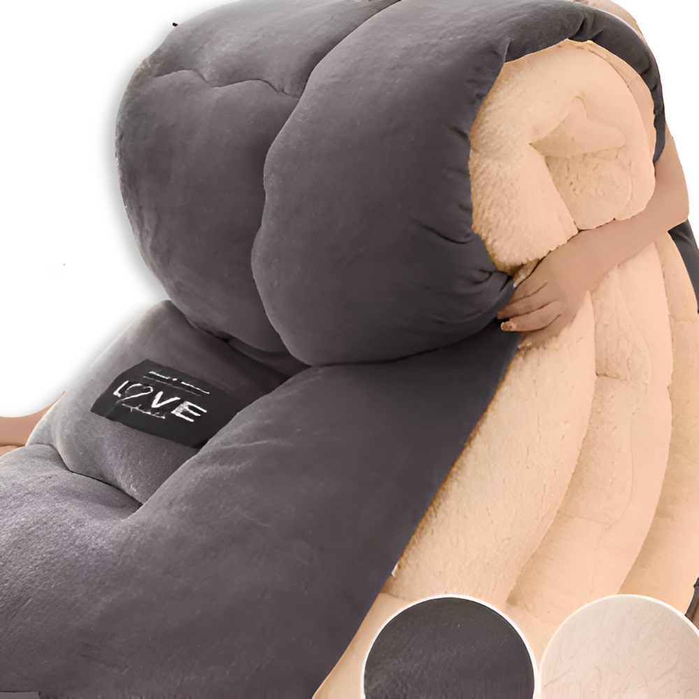 Pluche Dekbedovertrek Set met Gewatteerd Design en Extra Zachte Textuur