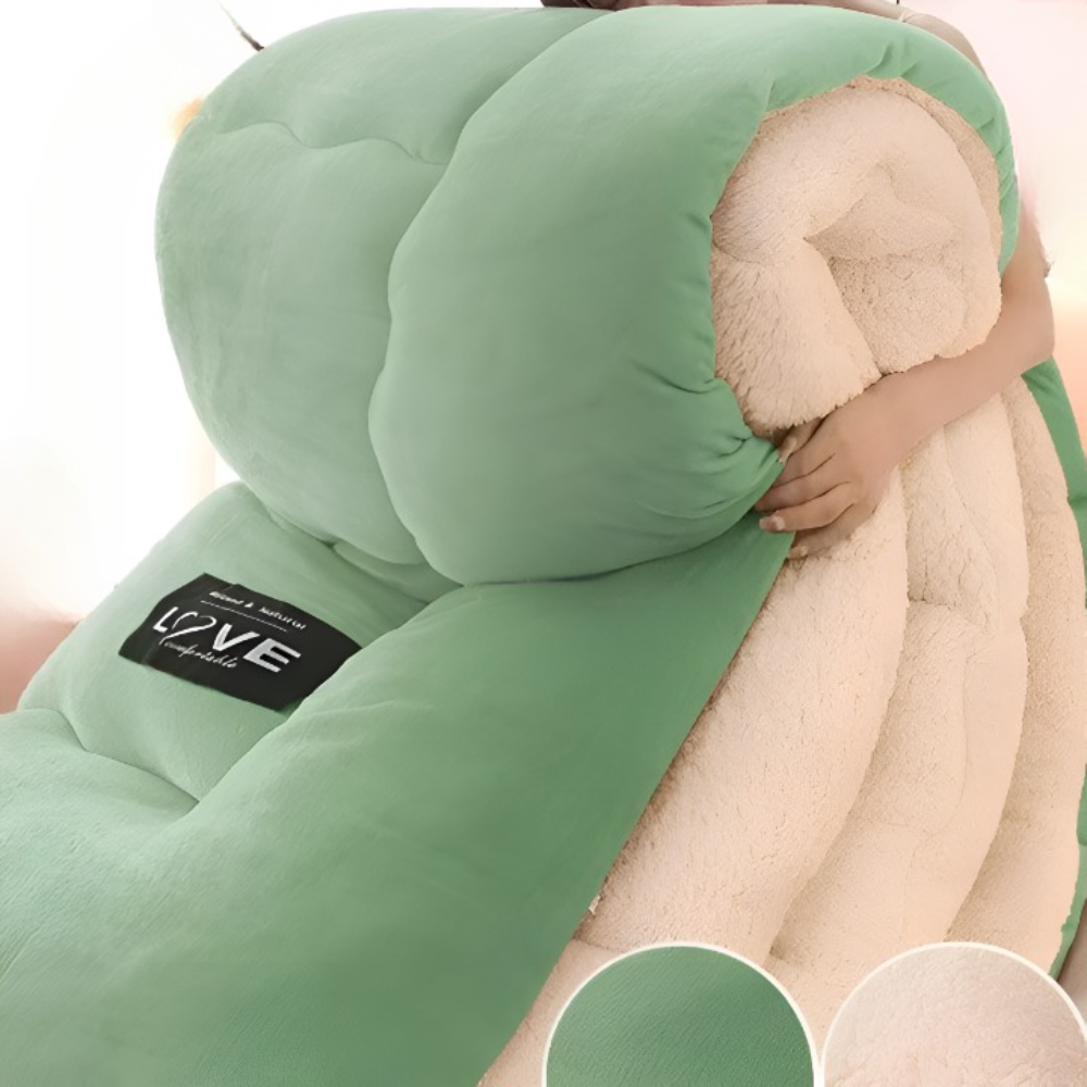 Pluche Dekbedovertrek Set met Gewatteerd Design en Extra Zachte Textuur